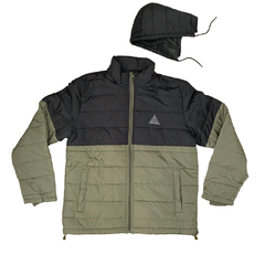 Jaqueta SoMa skate Puffer Bicolor “Preta e Verde”