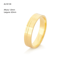 ALIANÇA OURO LARGURA 4MM