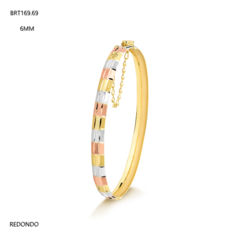 BRACELETE TRÊS TONS 6MM