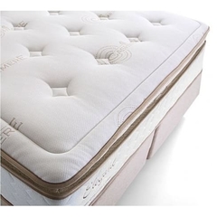 Cama Box Herval Elegant Molas Ensacadas - Branco/Bege