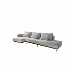 Sofá Living com Chaise Brenand Bege - Royal Interiores