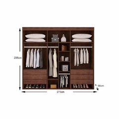 Guarda Roupa Casal 100% mdf 6 Portas 6 Gavetas Pernambuco Rufato - comprar online