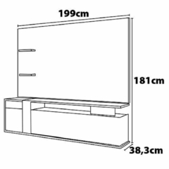 Rack com Painel Caemmun Columbus para TV de até 65” - loja online