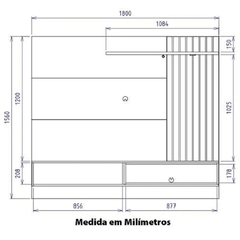 Painel Home Suspenso Colibri Tocantins para TV de Até 65” - Royal Interiores