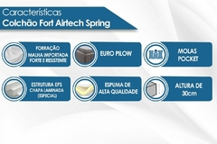 Colchão Ortobom Molas Pocket Fort Airtech Spring 88x198x25 - loja online