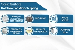 Colchão Ortobom Molas Pocket Fort Airtech Spring 158x198x30 - comprar online