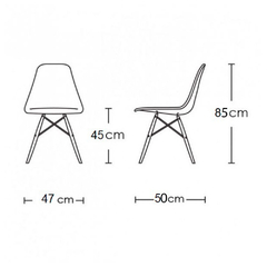 CONJUNTO DE MESA EAMES QUADRADA 95CM TAMPO DE VIDRO COM 4 CADEIRAS BRANCAS - comprar online