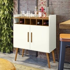 Aparador Buffet Bar 100% MDF com 02 Portas e Adega para 06 Garrafas Roma - comprar online