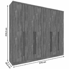 Guarda Roupa Casal 6 Portas 8 Gavetas Sevilla Tcil Móveis