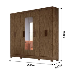 Imagem do Guarda-Roupa Casal 8 Portas 4 Gavetas Diplomata Moval Com Espelho