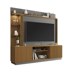 Estante Home Para TV 65" Polegadas Atlanta Bechara Cinamomo E Titanium - comprar online