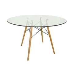 MESA EAMES EIFFEL 105 CM REDONDA TAMPO DE VIDRO na internet