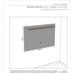 Conjunto Rack Safira com Painel Kenzo OFF WHITE CINAMOMO RIPADO para TV até 50 Polegadas Móveis Bechara - comprar online