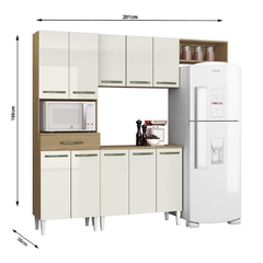 Cozinha Compacta Isadora Com Torre Quente 1 Forno Aramóveis ATACAMA/OFF WHITE na internet