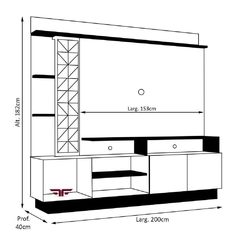 Home Theater Vivaz Canela para TV até 65 Polegadas