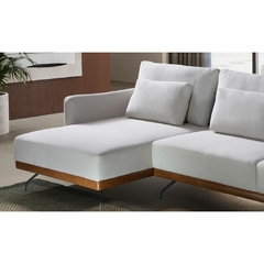 Sofá Living com Chaise Brenand Bege - comprar online