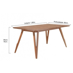 CONJUNTO SALA DE JANTAR MESA MASTER TAMPO LAMINADO E CADEIRAS BELLA, MÓVEIS RAFANA - comprar online