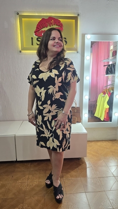 Vestido Lino Estampado - tienda online