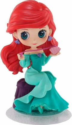 ACTION FIGURE QPOSKET DISNEY THE LITTLE MERMAID PERFUMAGIC - ARIEL - VERSÃO A / PUFF ROXO - NOVO - ORIGINAL - BANDAI