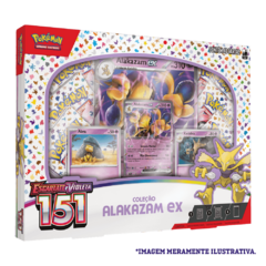 BOX POKÉMON COLEÇÃO 151 - ALAKAZAM EX - ESCARLATE E VIOLETA 03.5 - COPAG - NOVO - ORIGINAL - TCG - comprar online