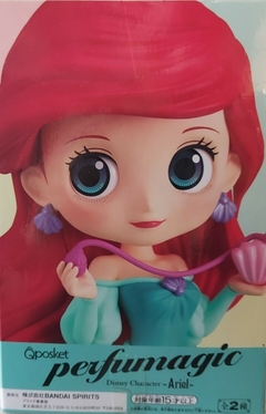 ACTION FIGURE QPOSKET DISNEY THE LITTLE MERMAID PERFUMAGIC - ARIEL - VERSÃO A / PUFF ROXO - NOVO - ORIGINAL - BANDAI - loja online