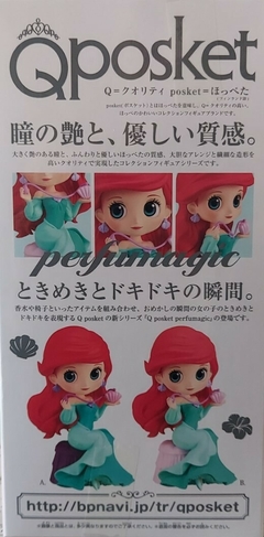 Imagem do ACTION FIGURE QPOSKET DISNEY THE LITTLE MERMAID PERFUMAGIC - ARIEL - VERSÃO B / PUFF ROSA - NOVO - ORIGINAL - BANDAI