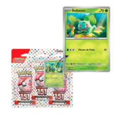 BLISTER TRIPLE PACK BULBASAUR 151 - POKÉMON ESCARLATE E VIOLETA 3.5 - COPAG - NOVO - ORIGINAL - TCG