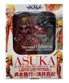 ACTION FIGURE SPECIAL BOX NEON GENESIS EVANGELION - ASUKA SHIKINAMI - SHONEN ACE 10th ANIVERSÁRIO - NOVO LACRADO - ORIGINAL