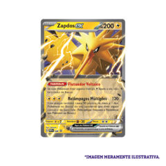 BOX POKÉMON COLEÇÃO 151 - ZAPDOS EX - ESCARLATE E VIOLETA 03.5 - COPAG - TCG - Loja Geek | Altair Play