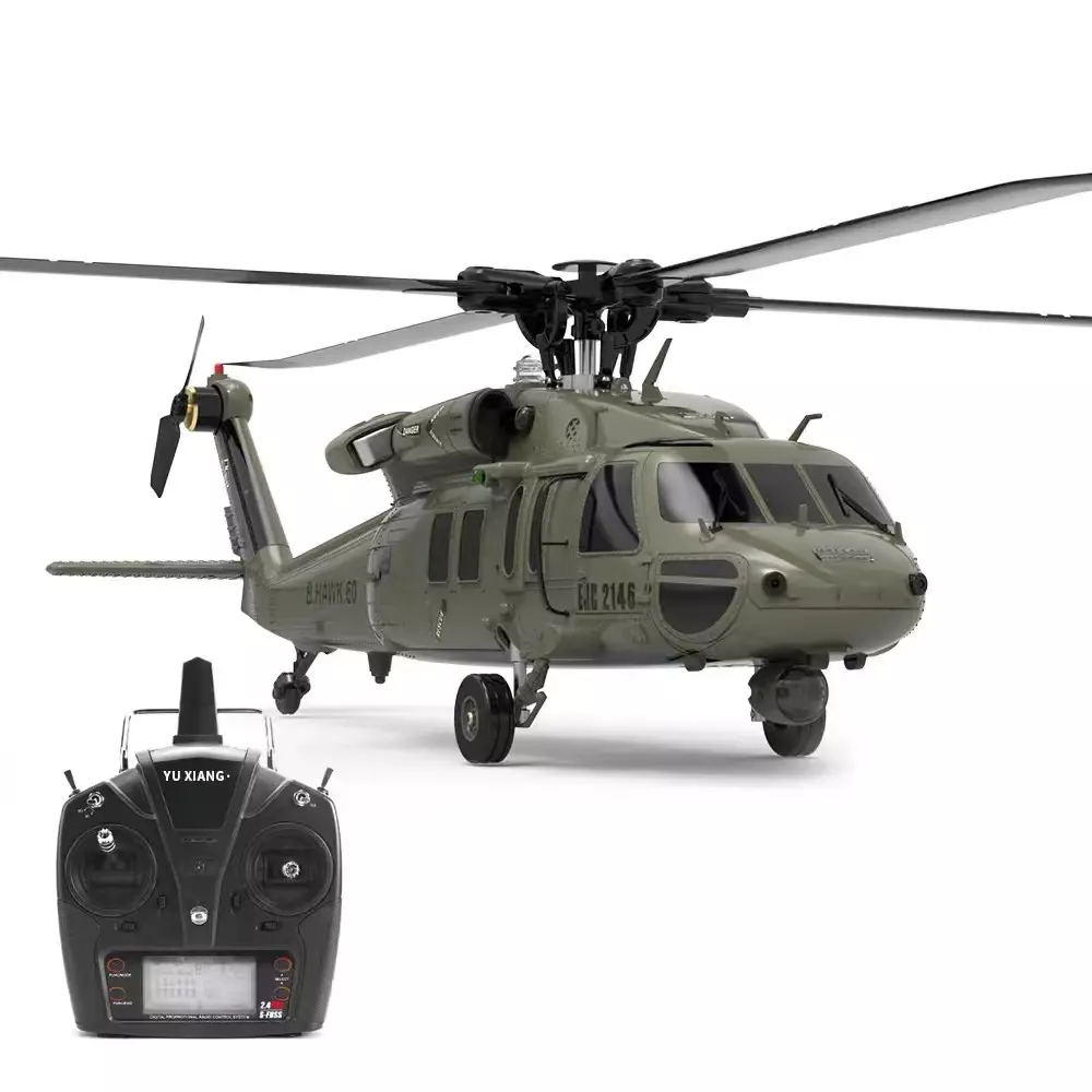 Helicoptero Black Hawk UH60 de controle remoto escala 1:47 escala do falcão  UH60-Black 6