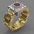 Anéis de luxos masculino em forma de dois tons relógio criativo design anéis de casamento ou casual com tamanho 6-14 - Mercadão barato  I Frete grátis para todo o Brasil 