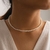Colar cor de prata cintilante clavícula corrente gargantilha para mulheres jóias finas para festa de casamento ou presente aniversário - loja online