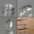 Anéis de luxos masculino em forma de dois tons relógio criativo design anéis de casamento ou casual com tamanho 6-14 - comprar online
