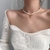 Colar cor de prata cintilante clavícula corrente gargantilha para mulheres jóias finas para festa de casamento ou presente aniversário na internet
