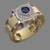 Anéis de luxos masculino em forma de dois tons relógio criativo design anéis de casamento ou casual com tamanho 6-14 - loja online