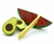 Coleção comidinha - Coleção comidinha - Frutas com corte melancia e abacate + faca