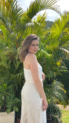 BLUSA DE ALÇA DECOTE RETO - OFF WHITE na internet
