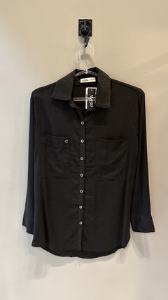 CAMISA OVER LINHO - PRETO