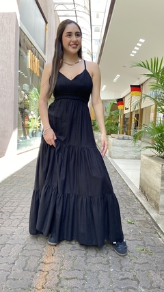 VESTIDO LONGO MARIAS - PRETO