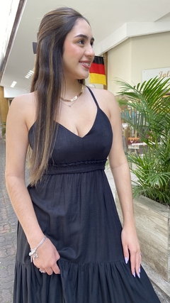 VESTIDO LONGO MARIAS - PRETO - LAVIM