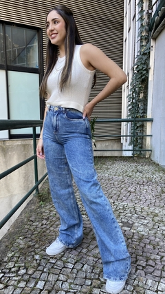 CALÇA WIDE LEG - JEANS MARMORIZADO na internet