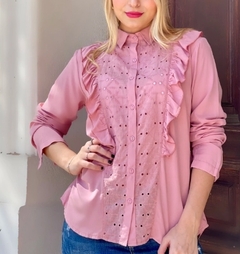 Camisa Rosa manga larga Talle M L y XL - comprar online