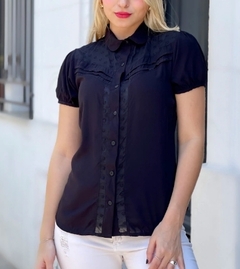 Camisa Negra mangas cortas Talle XS y S - comprar online