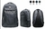 MOCHILA HWJ SPORT B-1024 100% POLIÉSTER NA COR PRETO E MARINHO