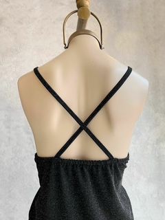 [BRILLITOS] Musculosa tiras negro - comprar online