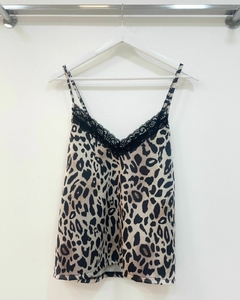 [RASO+ENCAJE] Musculosa animal print - comprar online