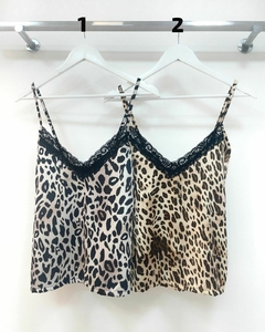 [RASO+ENCAJE] Musculosa animal print