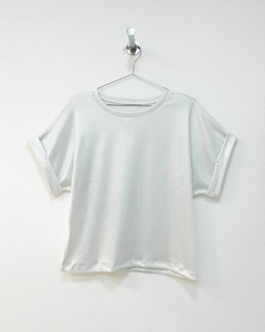 [MORLEY METALIZADO] Remera Cleo (canelon ancho) - comprar online