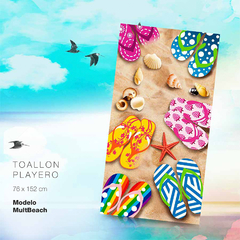 Toallón playero 76x152 cm de algodón aterciopelado