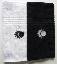 Set Toallas Eclipse (blanco y negro) 50x80 - tienda online